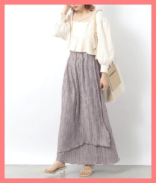 ☆ヘザー☆超美品♪重ねデザインストレッチフレアジャージロングスカート☆ < ブランド ☆ヘザー☆超美品♪重ねデザインストレッチフレアジャージロングスカート☆ < ブランドの