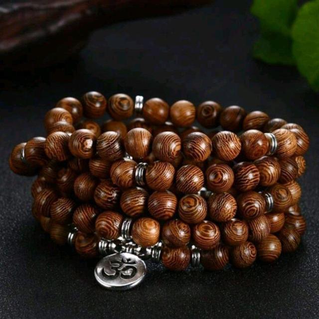 新品★108珠マラの木のブレスレット兼用ネックレス < 男性アクセサリー/時計  新品★108珠マラの木のブレスレット兼用ネックレス  < 男性アクセサリー/時計の