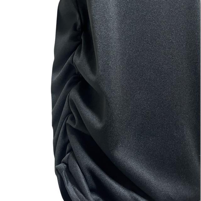 【新品】両サイドシャーリング入フロントカシュクール7分袖カットソー < 女性ファッション  【新品】両サイドシャーリング入フロントカシュクール7分袖カットソー < 女性ファッションの