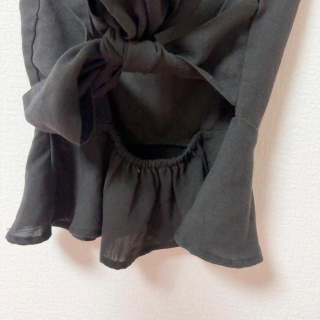 ◆Chille anap/チルアナップ◆ペプラムノースリカットソー★ブラック*背中リボン♪夏秋コーデ美品 < ブランド ◆Chille anap/チルアナップ◆ペプラムノースリカットソー★ブラック*背中リボン♪夏秋コーデ美品 < ブランドの