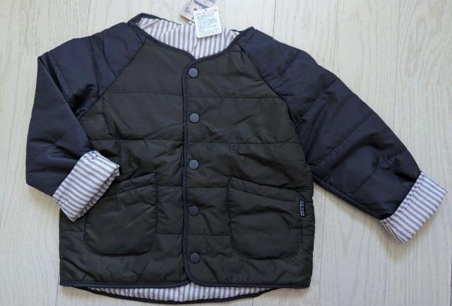 110★FUNNY STORY★中綿ノーカラージャケット★新品★送料無料 < キッズ/ベビー  110★FUNNY STORY★中綿ノーカラージャケット★新品★送料無料 < キッズ/ベビーの