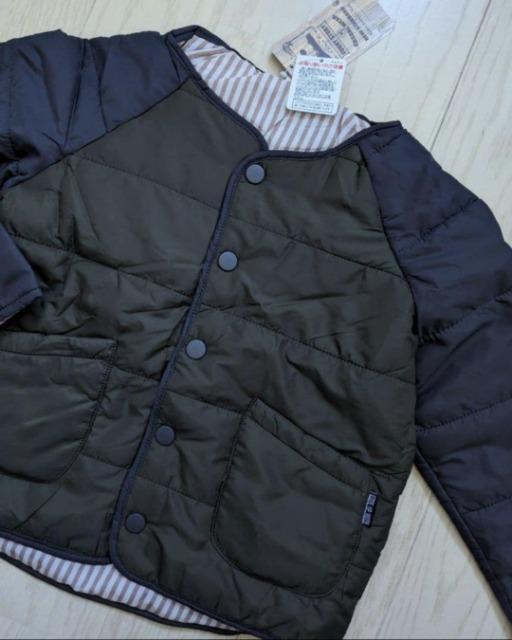 110★FUNNY STORY★中綿ノーカラージャケット★新品★送料無料 < キッズ/ベビー  110★FUNNY STORY★中綿ノーカラージャケット★新品★送料無料 < キッズ/ベビーの