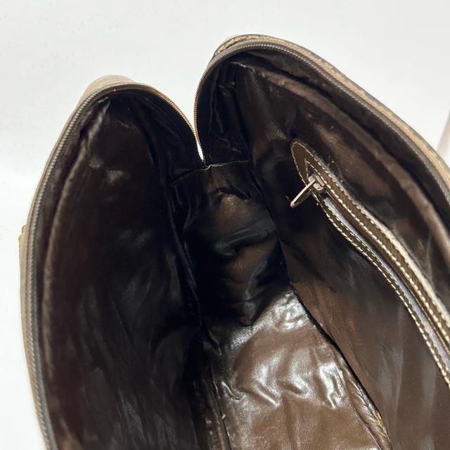 FENDI �t�F���f�B �Y�b�L�[�m �R�[�e�B���O�L�����o�X ���U�[ �n���h�o�b�O �u���E�� �S�[���h����