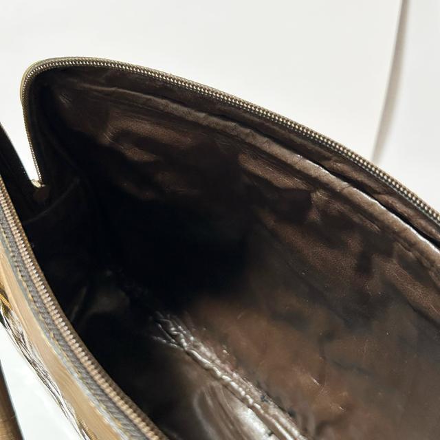 FENDI �t�F���f�B �Y�b�L�[�m �R�[�e�B���O�L�����o�X ���U�[ �n���h�o�b�O �u���E�� �S�[���h����