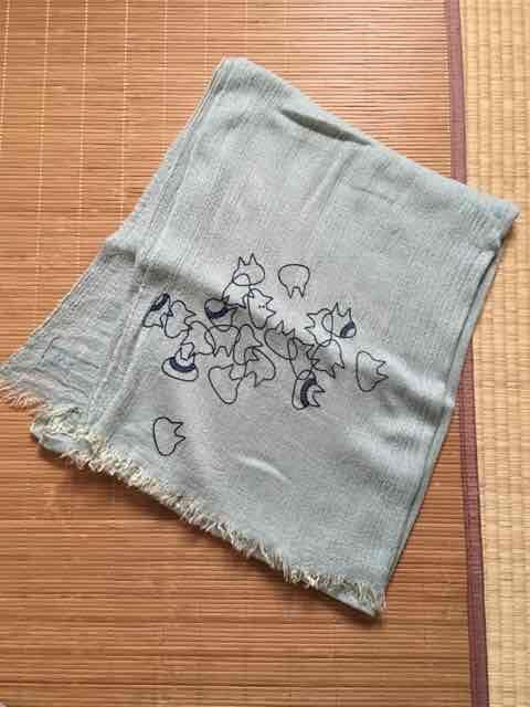 mintneko・バブルネコ柄ストール。ミントグリーン < ブランド mintneko・バブルネコ柄ストール。ミントグリーン < ブランドの