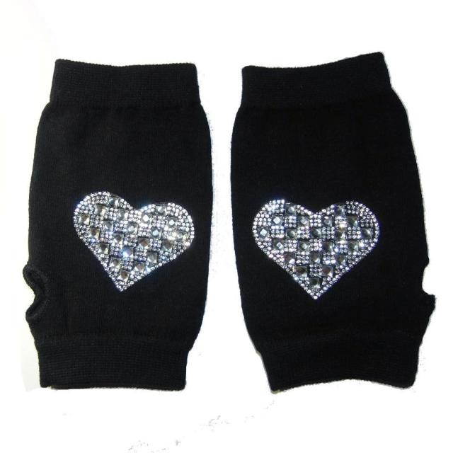 ラインストーン ハート ワッペン ハンドカバー グローブ 手袋 < 女性ファッション ラインストーン ハート ワッペン ハンドカバー グローブ 手袋 < 女性ファッションの