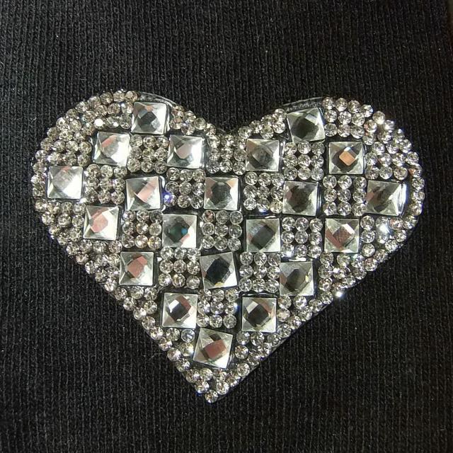 ラインストーン ハート ワッペン ハンドカバー グローブ 手袋 < 女性ファッション ラインストーン ハート ワッペン ハンドカバー グローブ 手袋 < 女性ファッションの