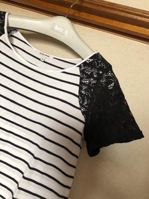 グローバルワーク★袖レース ボーダーカットソー S < ブランド  グローバルワーク★袖レース ボーダーカットソー S < ブランドの