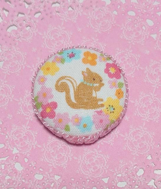 ハンドメイド♪くるみボタンマグネット『春色アニマル』リス < ペット/手芸/園芸  ハンドメイド♪くるみボタンマグネット『春色アニマル』リス  < ペット/手芸/園芸の