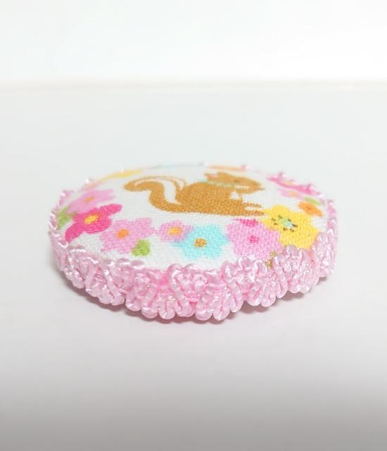 ハンドメイド♪くるみボタンマグネット『春色アニマル』リス < ペット/手芸/園芸  ハンドメイド♪くるみボタンマグネット『春色アニマル』リス < ペット/手芸/園芸の