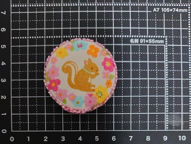 ハンドメイド♪くるみボタンマグネット『春色アニマル』リス < ペット/手芸/園芸  ハンドメイド♪くるみボタンマグネット『春色アニマル』リス < ペット/手芸/園芸の