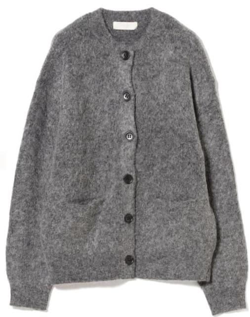 レディース モヘヤ混 クルーネック ニット カーディガン < 女性ファッション レディース モヘヤ混 クルーネック ニット カーディガン < 女性ファッションの