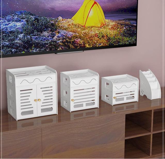 【新商品】防塵ボックス、ルーターオーガナイザー壁掛けとデスクトップ配置をサポート - ホワイト(36x26.5x32.5cm) < PC本体/周辺機器 【新商品】防塵ボックス、ルーターオーガナイザー壁掛けとデスクトップ配置をサポート - ホワイト(36x26.5x32.5cm) < PC本体/周辺機器の