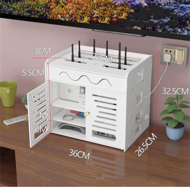 【新商品】防塵ボックス、ルーターオーガナイザー壁掛けとデスクトップ配置をサポート - ホワイト(36x26.5x32.5cm) < PC本体/周辺機器 【新商品】防塵ボックス、ルーターオーガナイザー壁掛けとデスクトップ配置をサポート - ホワイト(36x26.5x32.5cm) < PC本体/周辺機器の