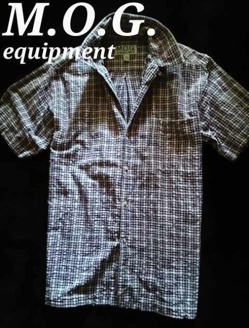 【M.O.G.】equipment Vintage Washed カジュアルシアサッカーシャツ M/Plaid < 男性ファッション 【M.O.G.】equipment Vintage Washed カジュアルシアサッカーシャツ M/Plaid < 男性ファッションの