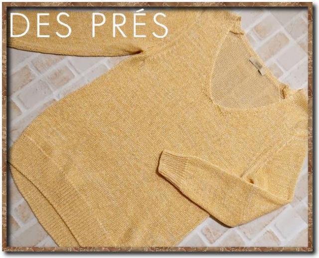 デプレ Vネックニットチュニック 黄 < ブランド  デプレ Vネックニットチュニック 黄  < ブランドの