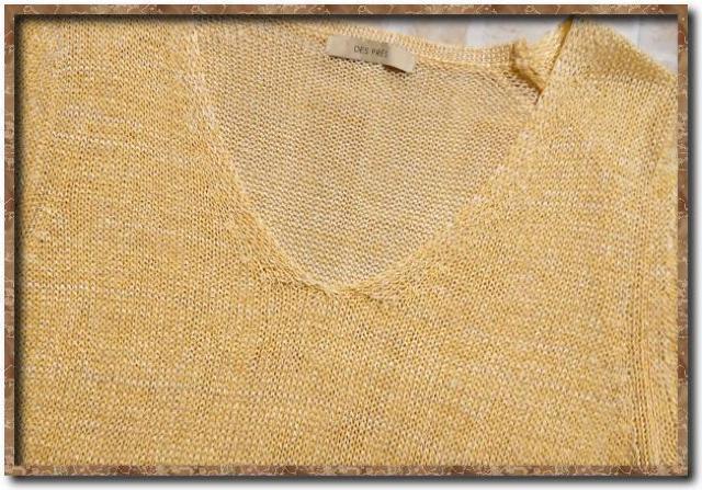 デプレ Vネックニットチュニック 黄 < ブランド  デプレ Vネックニットチュニック 黄 < ブランドの