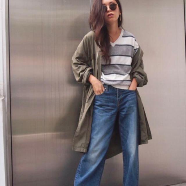 ◆Ungrid/アングリッド◆Vネックマルチボーダーニット★美シルエット♪春までOK < ブランド  ◆Ungrid/アングリッド◆Vネックマルチボーダーニット★美シルエット♪春までOK  < ブランドの