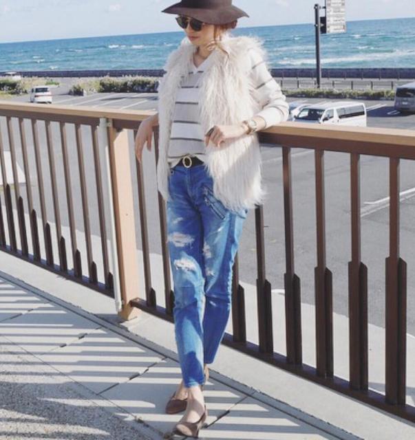 ◆Ungrid/アングリッド◆Vネックマルチボーダーニット★美シルエット♪春までOK < ブランド  ◆Ungrid/アングリッド◆Vネックマルチボーダーニット★美シルエット♪春までOK < ブランドの