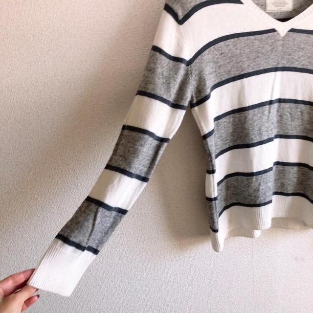 ◆Ungrid/アングリッド◆Vネックマルチボーダーニット★美シルエット♪春までOK < ブランド  ◆Ungrid/アングリッド◆Vネックマルチボーダーニット★美シルエット♪春までOK < ブランドの