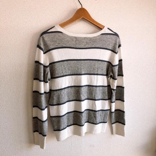 ◆Ungrid/アングリッド◆Vネックマルチボーダーニット★美シルエット♪春までOK < ブランド  ◆Ungrid/アングリッド◆Vネックマルチボーダーニット★美シルエット♪春までOK < ブランドの