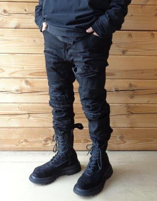 新品JULIUS ユリウス 10.5オンスストレッチデニムアークドクラッシュデニムパンツ 2 < ブランド  新品JULIUS ユリウス 10.5オンスストレッチデニムアークドクラッシュデニムパンツ 2 < ブランドの