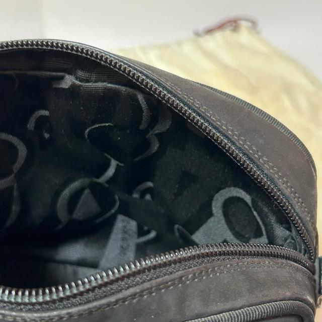 Salvatore Ferragamo �t�F���K�� D213096 ���@�� �X�G�[�h ���U�[ �V�����_�[�o�b�O �u���b�N �S�[���h �� �u�����h�� 