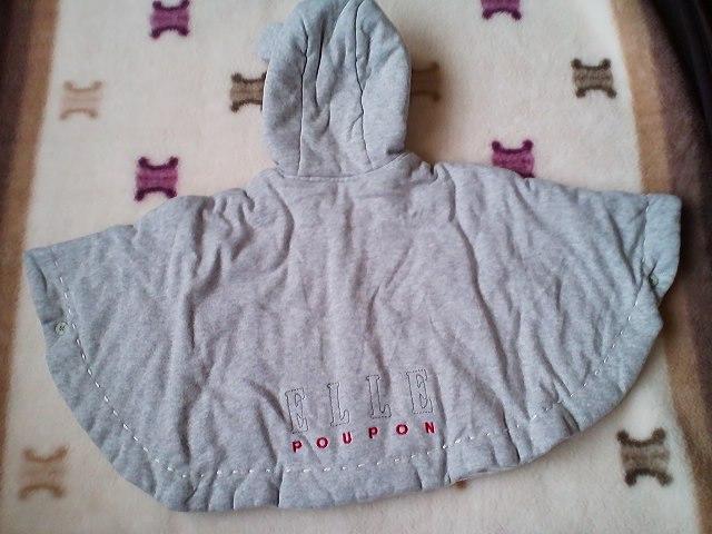 美品ELLE中綿入りリバーシブル マントケープ < キッズ/ベビー  美品ELLE中綿入りリバーシブル マントケープ < キッズ/ベビーの