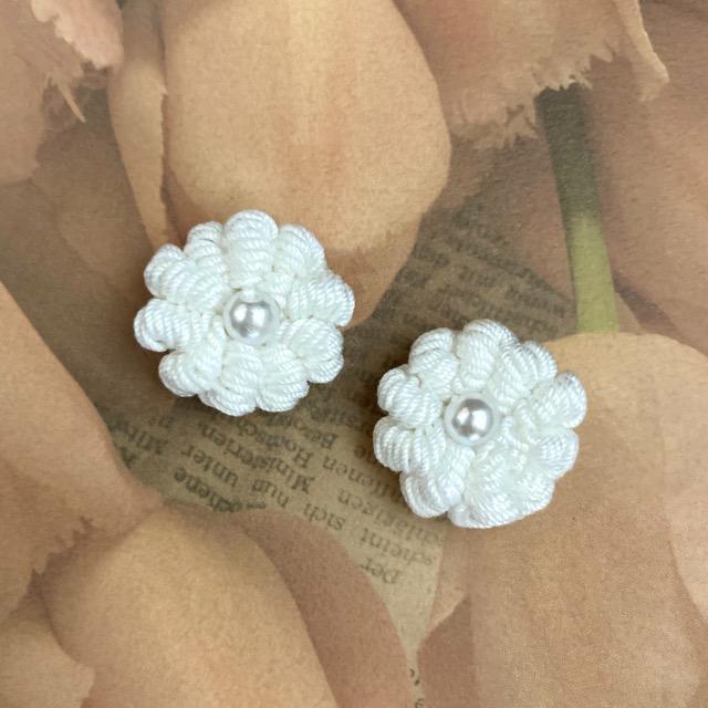 ハンドメイド♪レース編み ぷっくりお花モチーフ2個セット < 女性ファッション  ハンドメイド♪レース編み ぷっくりお花モチーフ2個セット  < 女性ファッションの
