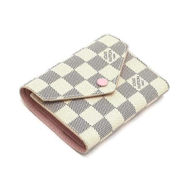 ◆ 本物 美品 ◆ LV ルイヴィトン ダミエアズール ヴィクトリーヌ 財布 3つ折り ローズバレリーヌ 箱 人気 N64022 < ブランド  ◆ 本物 美品 ◆ LV ルイヴィトン ダミエアズール ヴィクトリーヌ 財布 3つ折り ローズバレリーヌ 箱 人気 N64022 < ブランドの