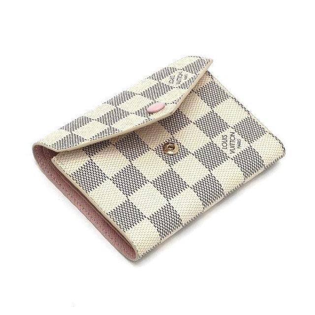 ◆ 本物 美品 ◆ LV ルイヴィトン ダミエアズール ヴィクトリーヌ 財布 3つ折り ローズバレリーヌ 箱 人気 N64022 < ブランド  ◆ 本物 美品 ◆ LV ルイヴィトン ダミエアズール ヴィクトリーヌ 財布 3つ折り ローズバレリーヌ 箱 人気 N64022 < ブランドの