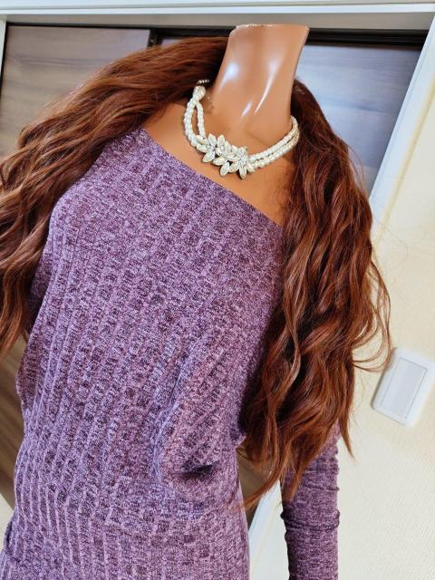 未使用★xs〜s★エンジパープルオフショルワンピース★ < 女性ファッション  未使用★xs〜s★エンジパープルオフショルワンピース★ < 女性ファッションの