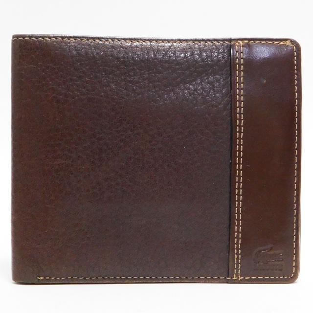 1000円 LACOSTE ラコステ 二つ折り財布 札入れ レザー 茶 フランス製 メンズ < ブランド 1000円 LACOSTE ラコステ 二つ折り財布 札入れ レザー 茶 フランス製 メンズ < ブランドの