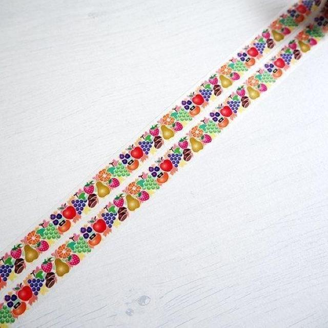 CAFE BON VOYAGEマスキングテープTUTTI FRUTTI BRIGHT果物フルーツ栗柿苺梨マスカット葡萄林檎オレンジ < インテリア/ライフ CAFE BON VOYAGEマスキングテープTUTTI FRUTTI BRIGHT果物フルーツ栗柿苺梨マスカット葡萄林檎オレンジ < インテリア/ライフの