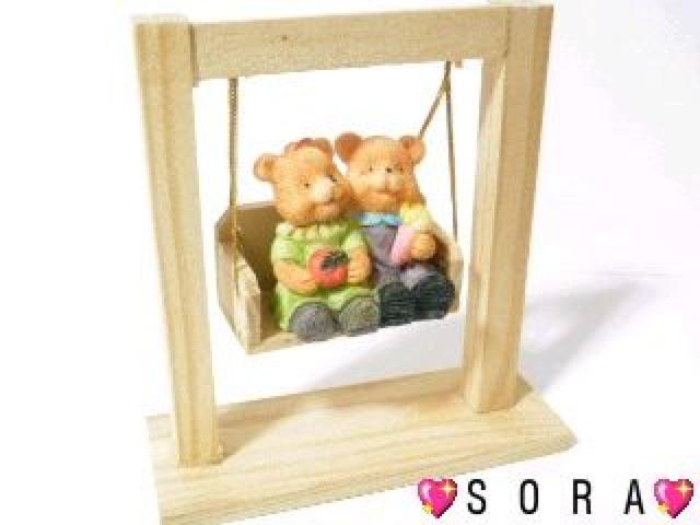 可愛い♪木製&樹脂製 カントリーラブラブくまさん《揺れるブランコ》U < おもちゃ 可愛い♪木製&樹脂製 カントリーラブラブくまさん《揺れるブランコ》U < おもちゃの