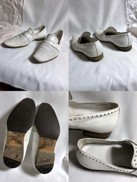 正規 ディオールオムDIOR HOMME ラウンドトゥパンチング ドレスシューズ 白 40 25p < ブランド  正規 ディオールオムDIOR HOMME ラウンドトゥパンチング ドレスシューズ 白 40 25p < ブランドの