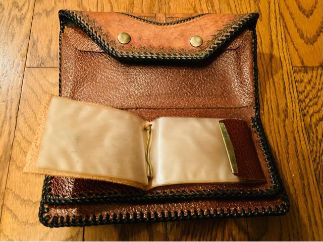 ビンテージ カービング 財布 長財布 ウォレット レザー 本革 ハワイアン < 男性ファッション  ビンテージ カービング 財布 長財布 ウォレット レザー 本革 ハワイアン < 男性ファッションの