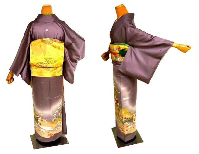 【最高級】新品同様 暈し染め 本金箔 金駒シシュウ 御所車吉祥花文 1つ紋 色留袖 身丈154.5cm 裄63.5cm T3460 < 女性ファッション  【最高級】新品同様 暈し染め 本金箔 金駒シシュウ 御所車吉祥花文 1つ紋 色留袖 身丈154.5cm 裄63.5cm T3460 < 女性ファッションの