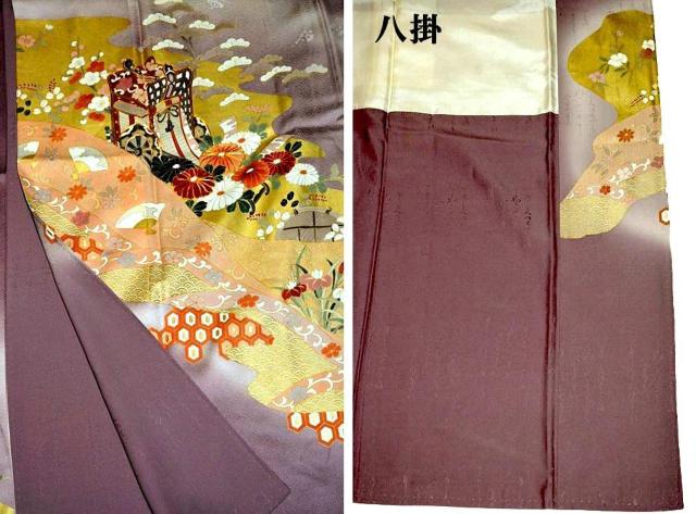 【最高級】新品同様 暈し染め 本金箔 金駒シシュウ 御所車吉祥花文 1つ紋 色留袖 身丈154.5cm 裄63.5cm T3460 < 女性ファッション  【最高級】新品同様 暈し染め 本金箔 金駒シシュウ 御所車吉祥花文 1つ紋 色留袖 身丈154.5cm 裄63.5cm T3460 < 女性ファッションの