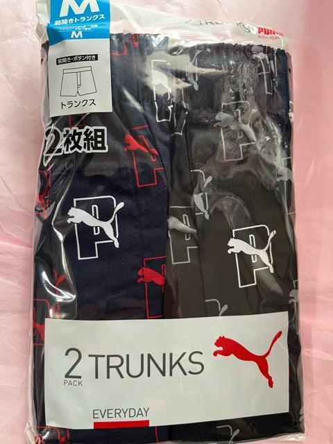 Mサイズ!2枚セット!高貴紳士的!PUMA!ブランド品!前開きあり!ボタン付き!トランクス! < 男性ファッション  Mサイズ!2枚セット!高貴紳士的!PUMA!ブランド品!前開きあり!ボタン付き!トランクス! < 男性ファッションの