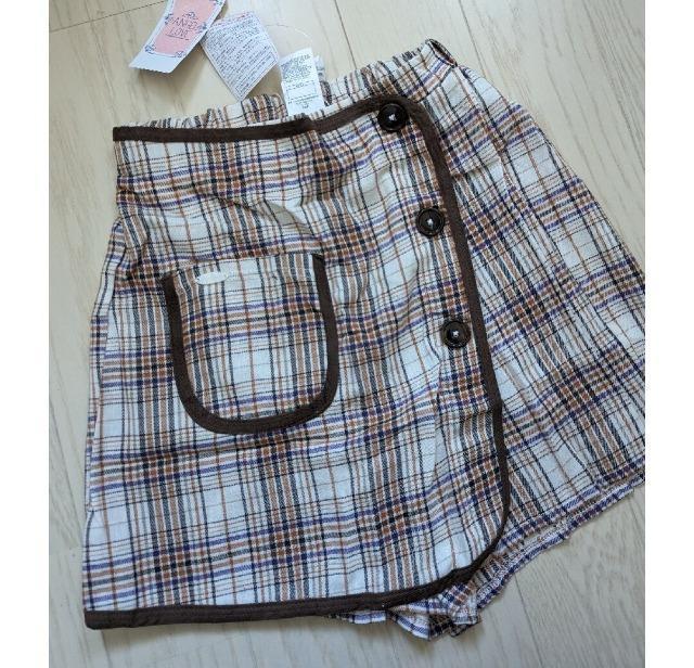 160★ANGEL LOVE★チェック柄スカート見えパンツ★ショートパンツ★新品★送料無料 < キッズ/ベビー  160★ANGEL LOVE★チェック柄スカート見えパンツ★ショートパンツ★新品★送料無料 < キッズ/ベビーの