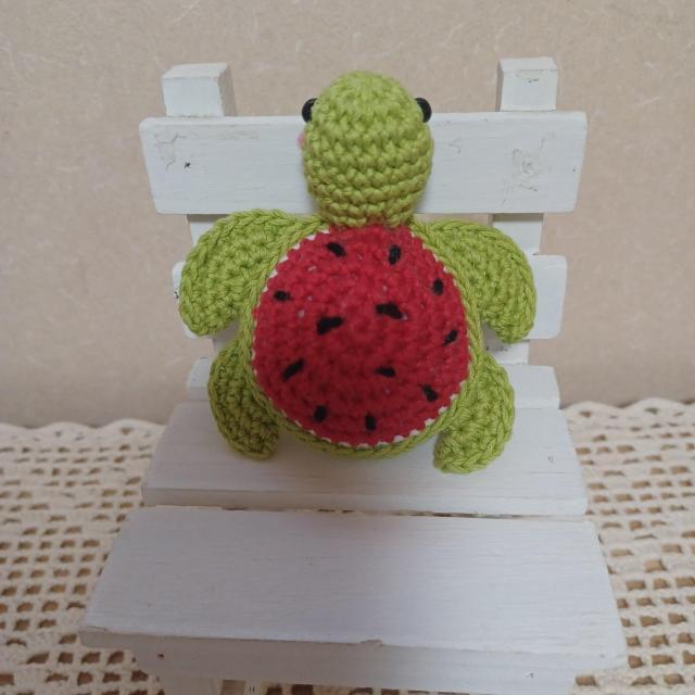 ☆Hand made☆ 海ガメちゃんbabyΑ*西瓜Ver.*あみぐるみ < ペット/手芸/園芸  ☆Hand made☆ 海ガメちゃんbabyΑ*西瓜Ver.*あみぐるみ < ペット/手芸/園芸の