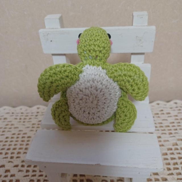☆Hand made☆ 海ガメちゃんbabyΑ*西瓜Ver.*あみぐるみ < ペット/手芸/園芸  ☆Hand made☆ 海ガメちゃんbabyΑ*西瓜Ver.*あみぐるみ < ペット/手芸/園芸の