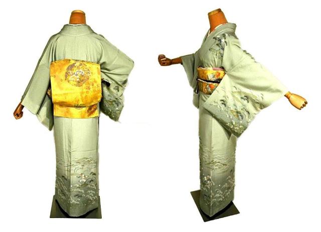 訪問着 送料無料 最高級 美品 作家物 暈染め 金彩 たたき染め 庭園模様 花柄 身丈155.5cm 裄丈62.5cm T3677 < 女性ファッション 訪問着 送料無料 最高級 美品 作家物 暈染め 金彩 たたき染め 庭園模様 花柄 身丈155.5cm 裄丈62.5cm T3677 < 女性ファッションの