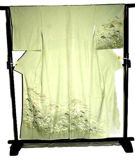 訪問着 送料無料 最高級 美品 作家物 暈染め 金彩 たたき染め 庭園模様 花柄 身丈155.5cm 裄丈62.5cm T3677 < 女性ファッション 訪問着 送料無料 最高級 美品 作家物 暈染め 金彩 たたき染め 庭園模様 花柄 身丈155.5cm 裄丈62.5cm T3677 < 女性ファッションの