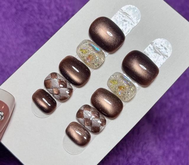 �W�F���l�C���`�b�v S�T�C�Y �u���E���n �����E�`�F�b�N���f�U�C�� �� ����/�R�X��/�l�C���� 