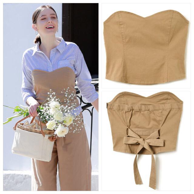 限定セール●定価5,093円【新品】ツイルビスチェ●キャメル 茶ブラウン●marjourマージュール < 女性ファッション  限定セール●定価5,093円【新品】ツイルビスチェ●キャメル 茶ブラウン●marjourマージュール < 女性ファッションの