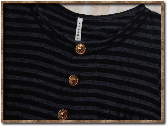 スナオクワハラ ボーダーニットカーディガン 黒×グレー☆難あり < ブランド  スナオクワハラ ボーダーニットカーディガン 黒×グレー☆難あり < ブランドの