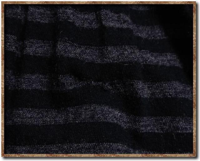 スナオクワハラ ボーダーニットカーディガン 黒×グレー☆難あり < ブランド  スナオクワハラ ボーダーニットカーディガン 黒×グレー☆難あり < ブランドの