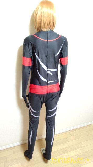 新品☆特大トール2L☆光沢つるA忍者チックな背2ZIP付きジャンプスーツ(レオタード)6474☆3点で即落 < 女性ファッション  新品☆特大トール2L☆光沢つるA忍者チックな背2ZIP付きジャンプスーツ(レオタード)6474☆3点で即落 < 女性ファッションの